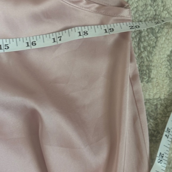 BUCKLE Baevely Blush Pink Satin Lace Tank Top L NWT Flowy Babydoll Camisole - Picture 8 of 9